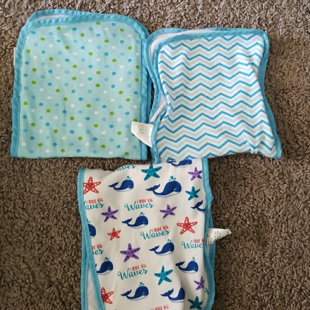 2 burp cloths